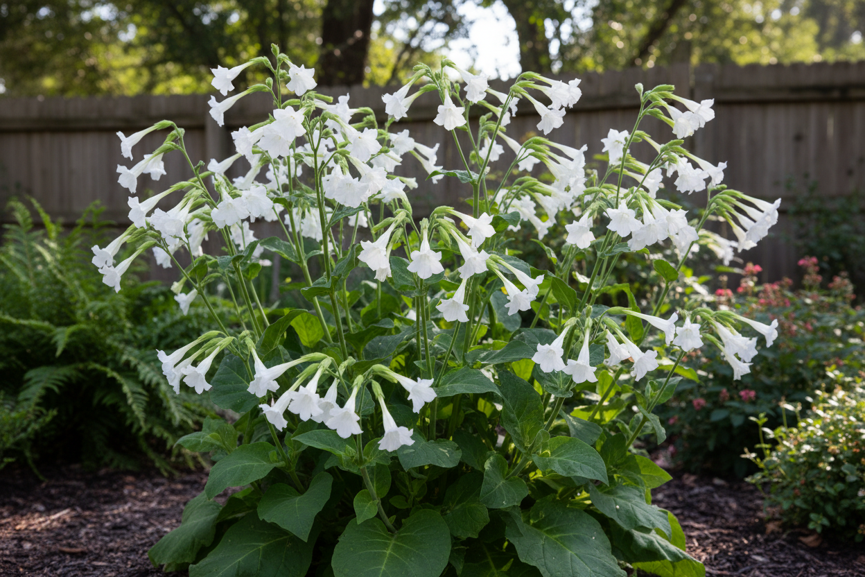 Nicotiana alata Saratoga White